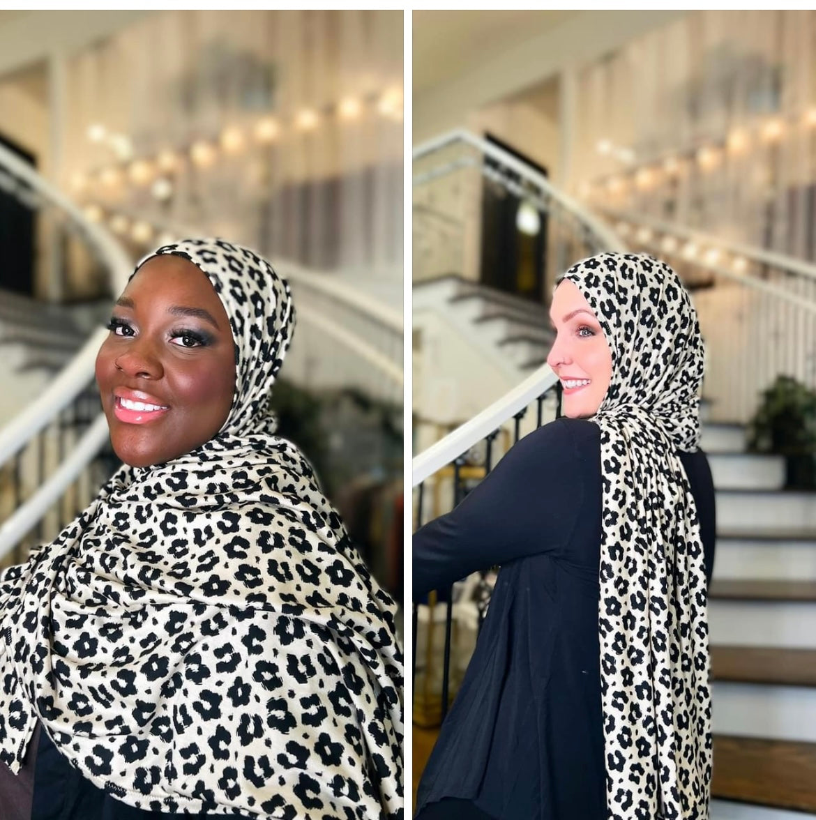 Printed Jersey Hijab: Mae's Beige Bengal