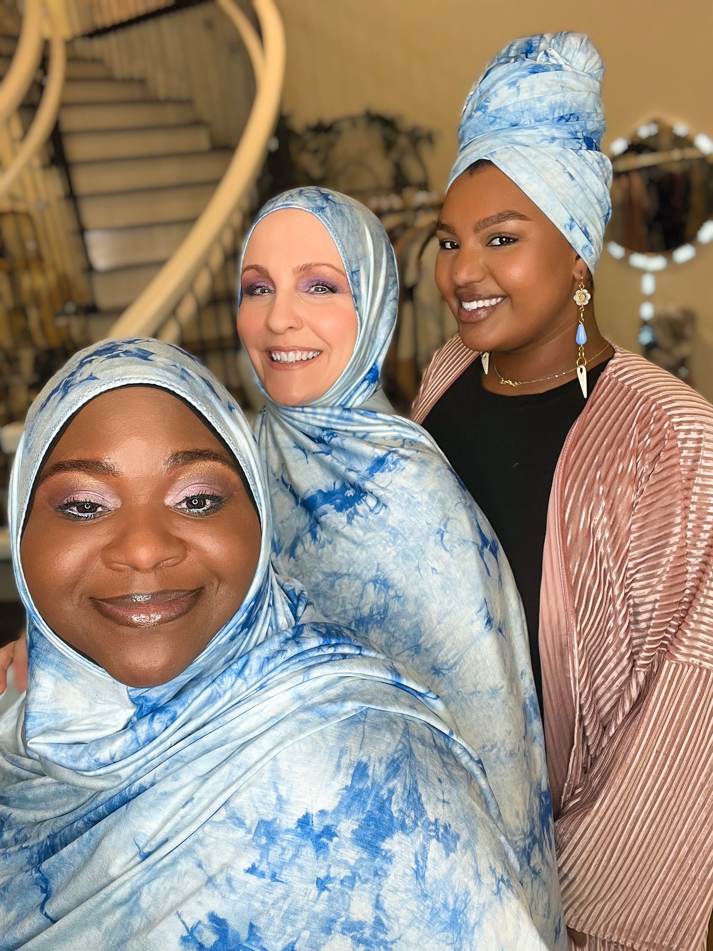 Tie Dye Jersey Hijab: Head in The Clouds