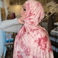 Tie Dye Jersey Hijab: Strawberries and Cream