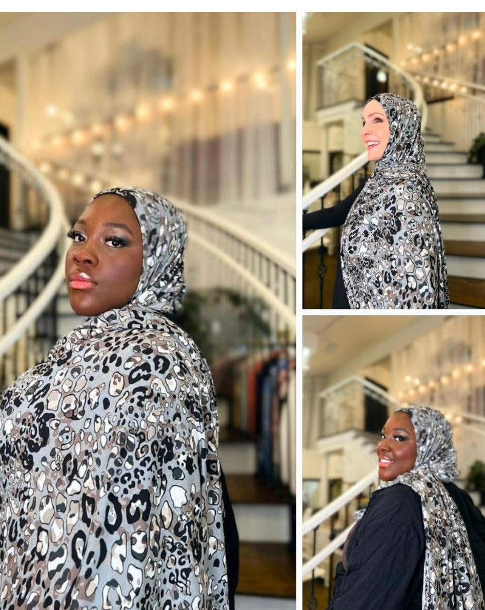 Printed Jersey Hijab: Incognito Cougar