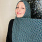 Limited Edition Crepe Chiffon Hijab: Mint Green Triangle Kaleidoscope