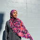 Printed Jersey Hijab: Purple Ikat