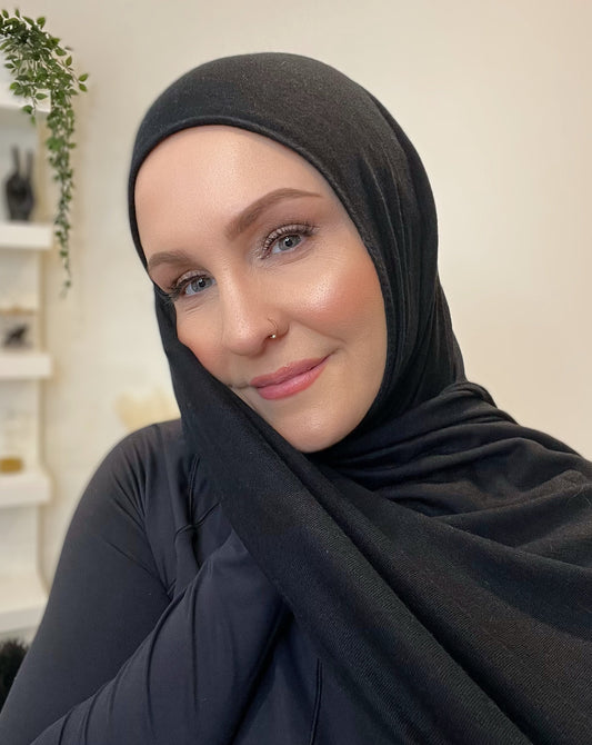 Jersey Hijab: Soft Panther Black 2.0
