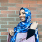 Chiffon Hijab: Blue Camo