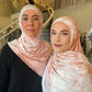 Tie Dye Jersey Hijab: Pale Pink