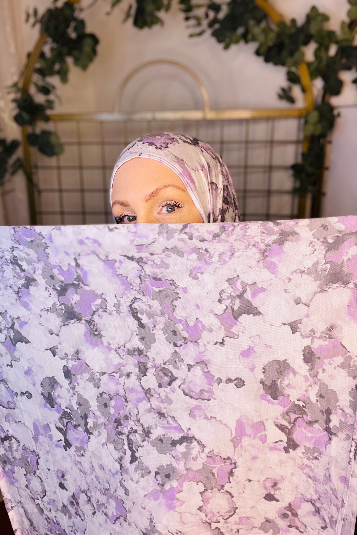 Printed Jersey Hijab: Lavender Fields
