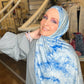 Tie Dye Jersey Hijab: Head in The Clouds